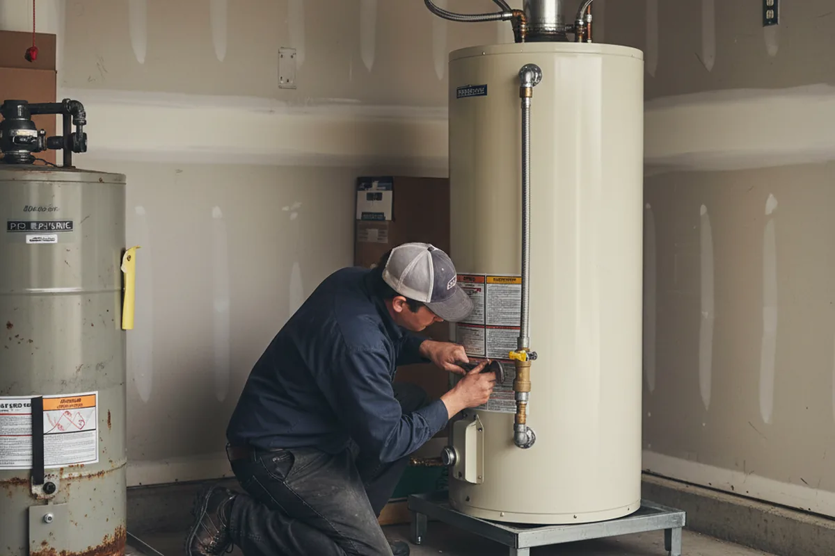 Water heater and shutoff valve replacement in Abington